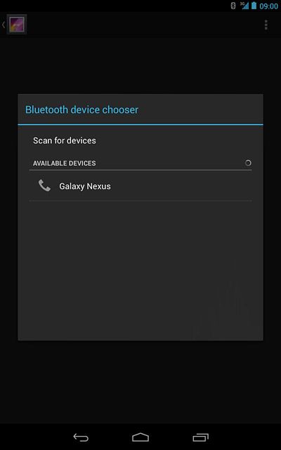 Press the required Bluetooth device.The file is sent.