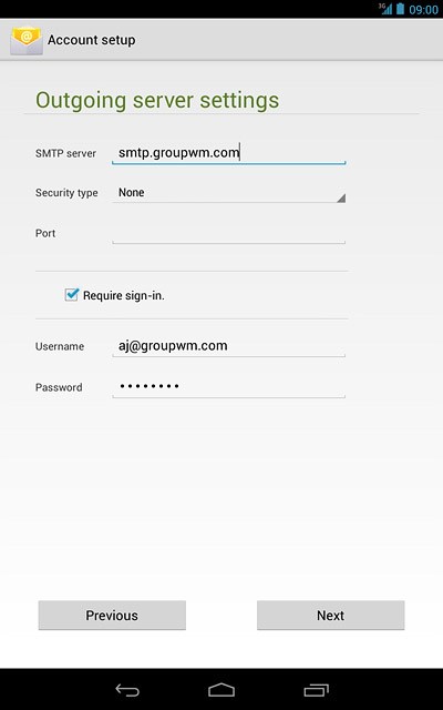 Press the drop down list next to Security type.