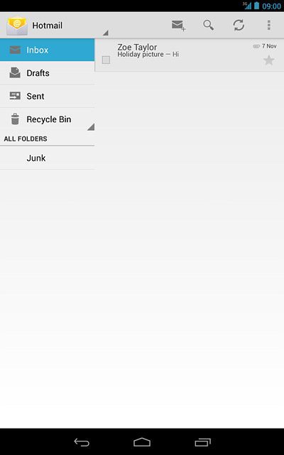Press the new email message icon.