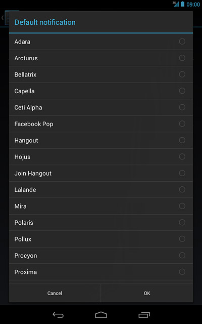 Press the different message tones to listen to them.
