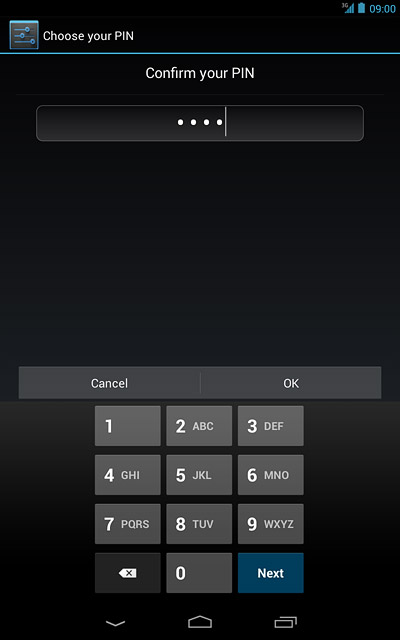 Key in the lock code again and press OK.