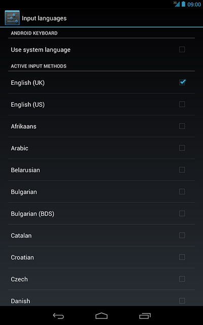 Press the required language to add it.