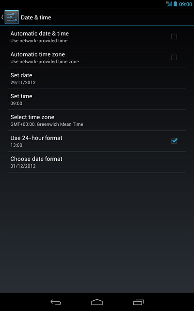 Press the home icon to return to standby mode.
