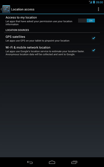 Press the home icon to return to standby mode.