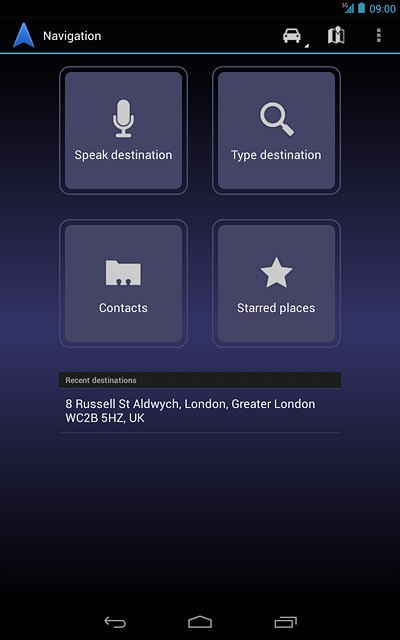Press Starred places.Your favourite locations are displayed.