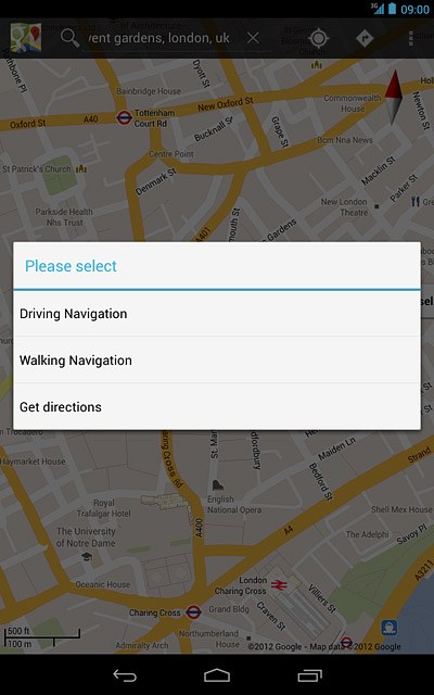 Press Get directions.