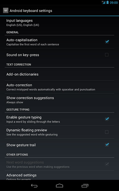 Press the home icon to return to standby mode.
