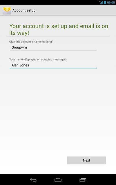 Press Next.Wait while your device retrieves new email messages.