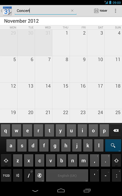 Key in the first letters of the required appointment and press the search icon.Matching appointments are displayed.