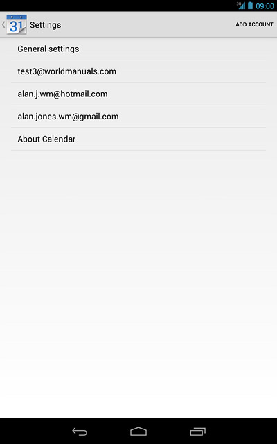 Press General settings.Follow the instructions on the display to select the required settings for the calendar.