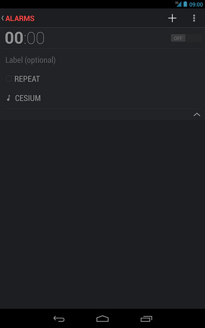 Press the alarm you've just created.