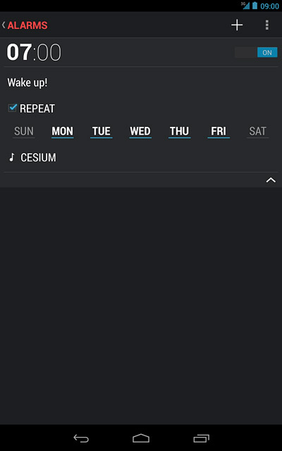 When a day is underlined in blue, it's selected.