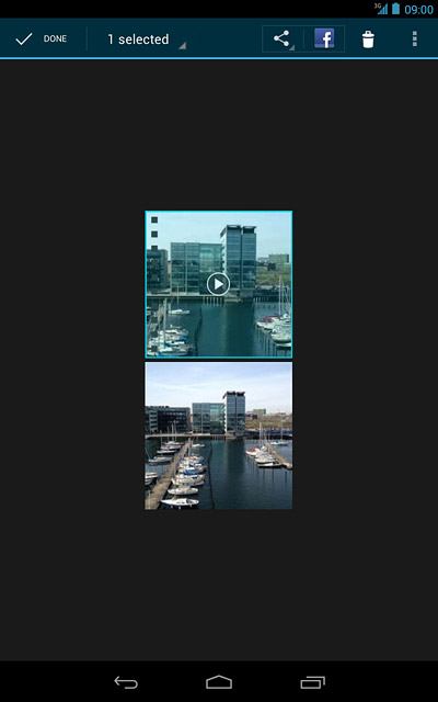 When a file is displayed in blue frame, it's selected.