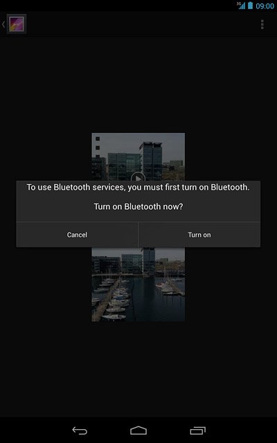 If required, press Turn on to turn on Bluetooth.Your device now searches for devices and a list of Bluetooth devices within range is displayed.