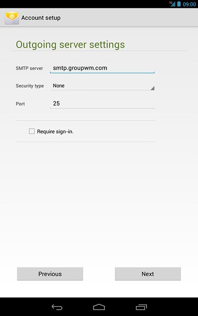 When the box next to the menu item is empty, SMTP authentication is turned off.