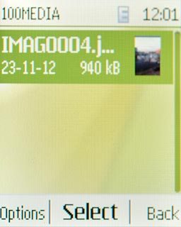 Highlight the required picture and press the Navigation key.