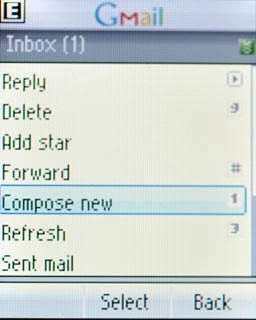 Scroll to Compose new and press the Navigation key.