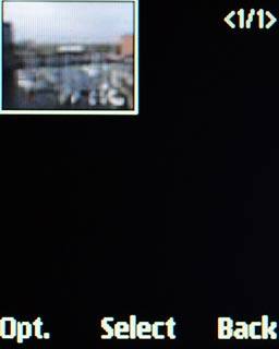 Highlight the required picture and press the Navigation key.