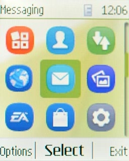 Scroll to Messaging and press the Navigation key.