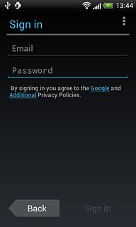 Press Password and key in the password for your Google account.