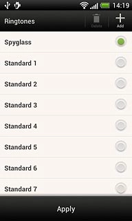 Press the different ring tones to listen to them.