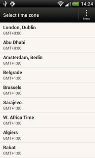 Press the required time zone.