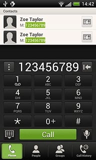 Key in the required number and press Call.