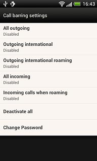The current settings will be displayed.Press Change Password.