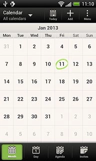 To go to the current date:Press Today.