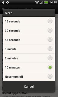 Press Never turn off or the required period.