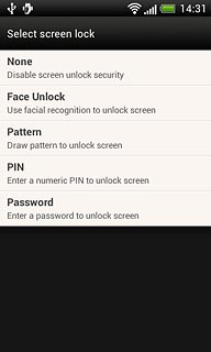 Key in the phone lock code.Press Face Unlock, Pattern, PIN or Password.Follow the instructions on the display to change the phone lock code.