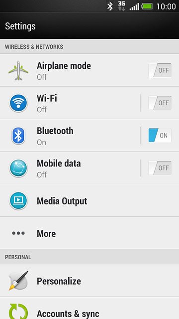 Press Bluetooth.