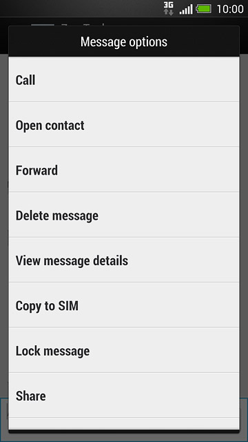 Press Delete message.