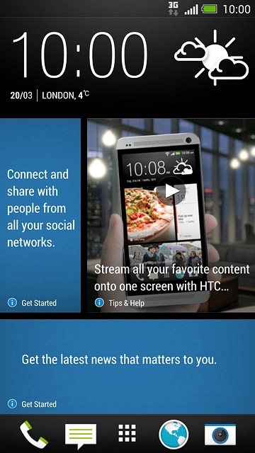 Press the menu icon.