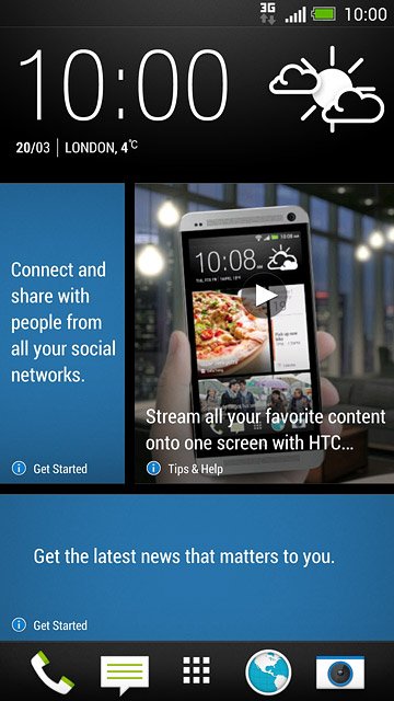Press the menu icon.