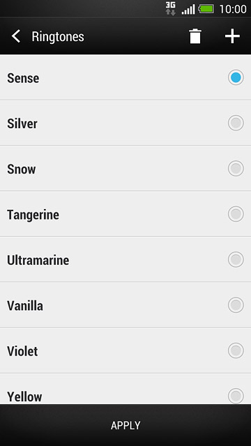 Once you've found a ring tone you like, press APPLY.