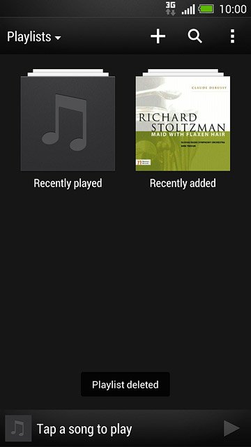 Press the create playlist icon.Key in a name for the playlist.