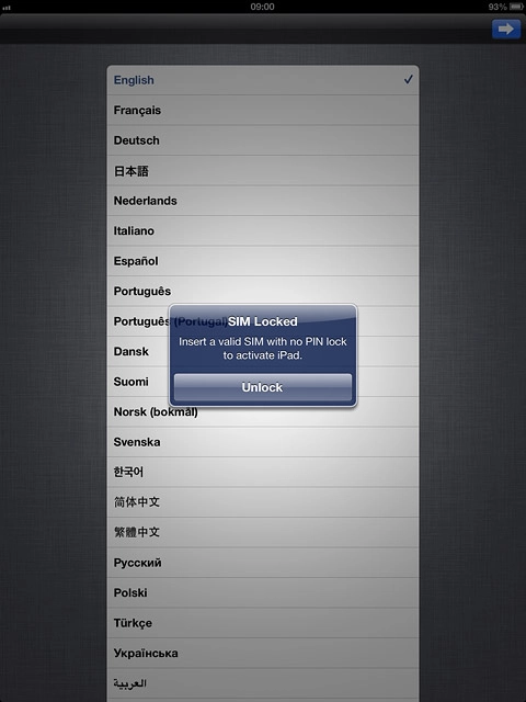 Press Unlock.