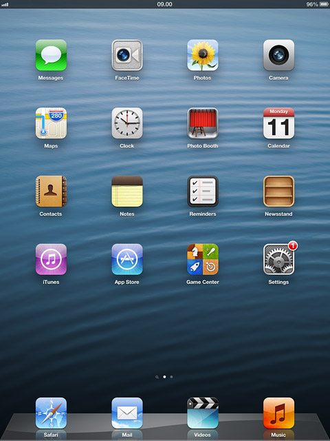 Press and drag the status bar downwards.
