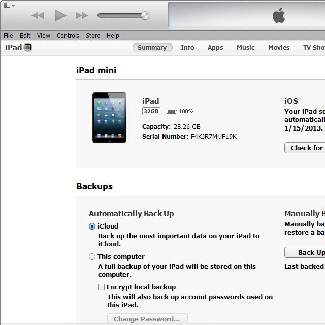 Select iCloud or This computer.
