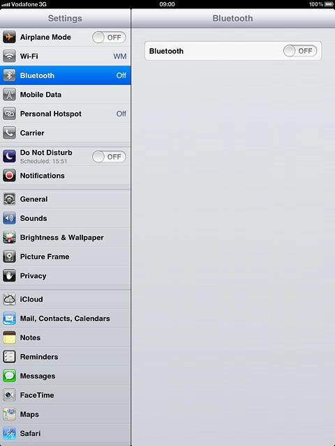Press Bluetooth.