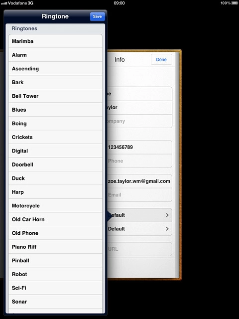 Press the different ring tones to listen to them.