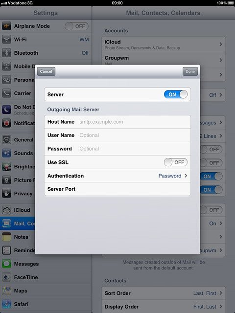 Press Server Port.