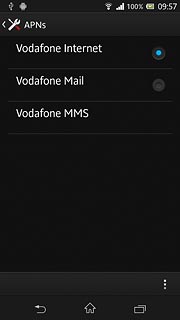 Press the menu icon.