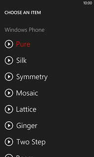 Once you've found a ring tone you like, press the required ring tone.