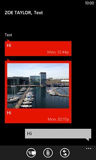 Press the send icon.