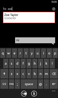 Press the required contact.
