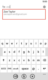 Key in the first letters of the required contact.Matching contacts are displayed.Press the required contact.Repeat the procedure to add more recipients.