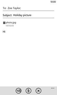 Press the send icon when you've finished your email message.