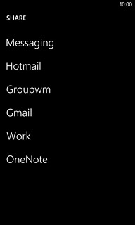 Press the required email account.An email message containing the picture or video clip is created.Key in the first letters of the required contact.Matching contacts are displayed.